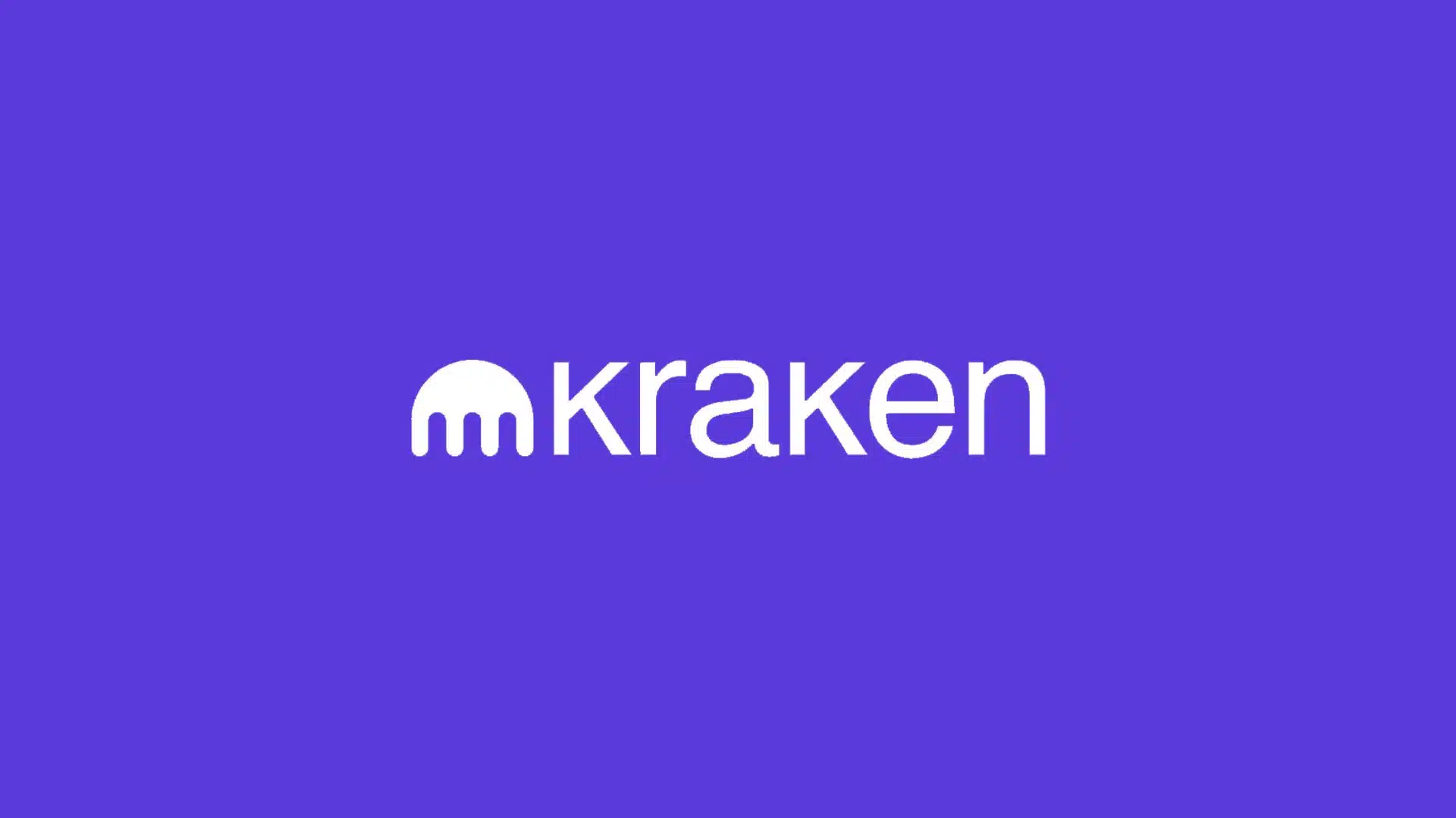 Logo Kraken blanc sur fond violet