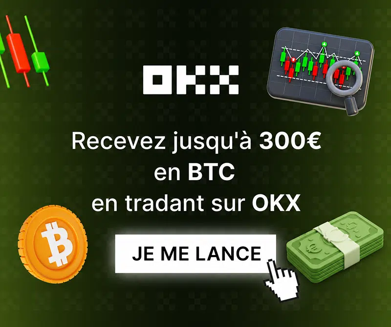 OKX — recevez jusqu'à 300 € en BTC en tradant sur OKX